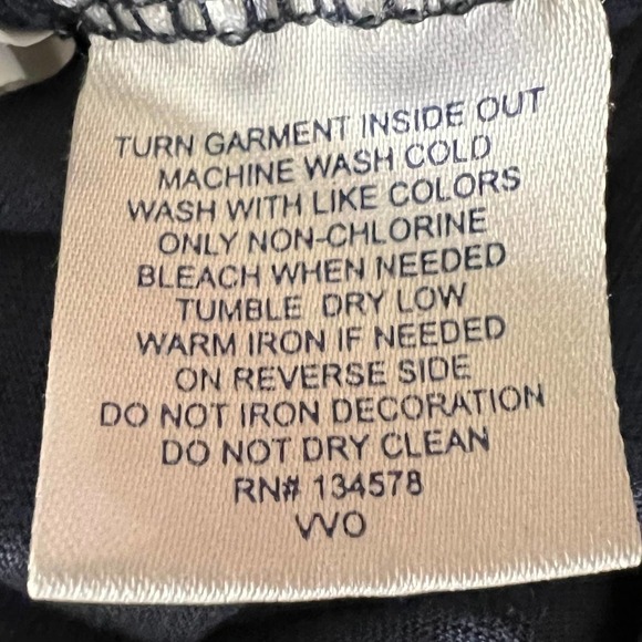 Vineyard Vines Lacrosse Whale Hoodie T Shirt Long Sleeve Navy Medium - Picture 7 of 7